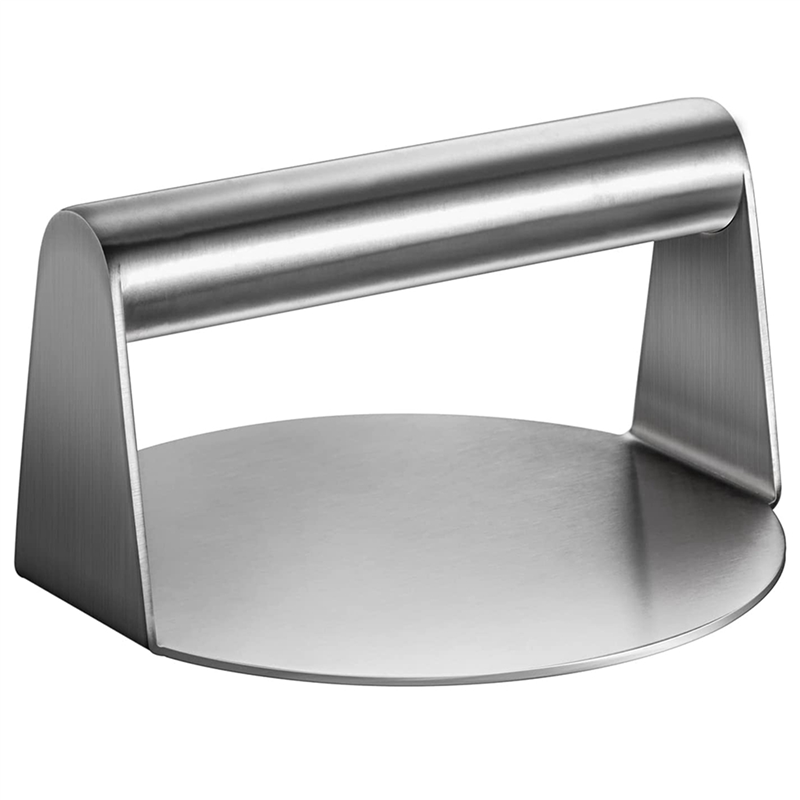 FORIDE 2X Stainless Steel Burger Press Round Smash Burger Press with Handle for Flat Top Grill Cooking, Grill Accessories