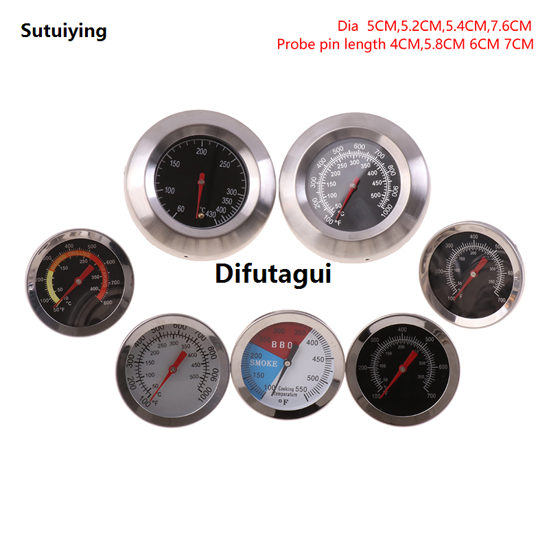 Difutagui Stainless Steel Oven Cooker Thermometer Temperature Gauge Mini Hot Portable Selling Thermometer Grill Temperature Gauge for Home Kitchen Food