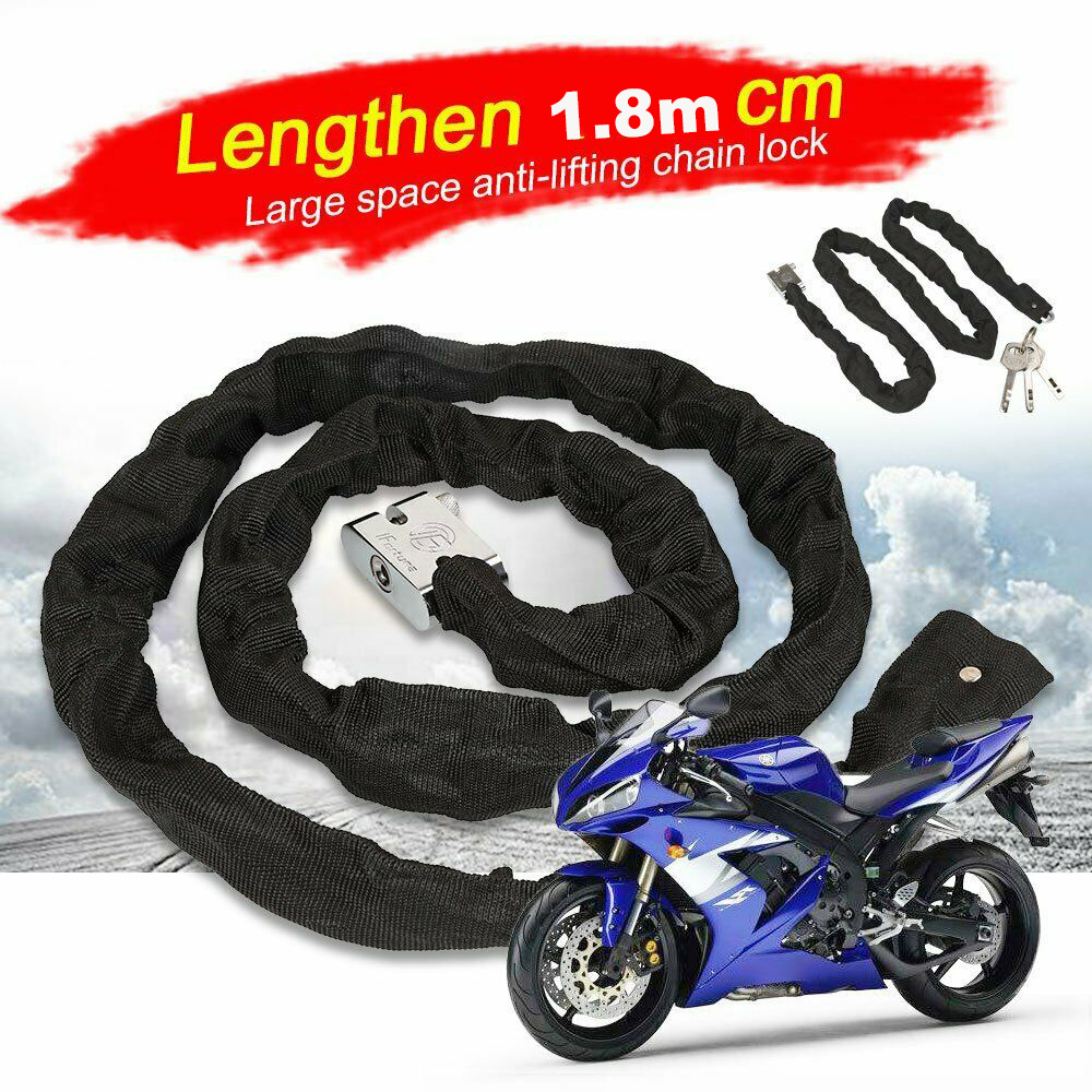 Metal Motorbike Scooter Cycling Anti-theft Padlock Chain Lock Bike Accessories Bicycle Lock