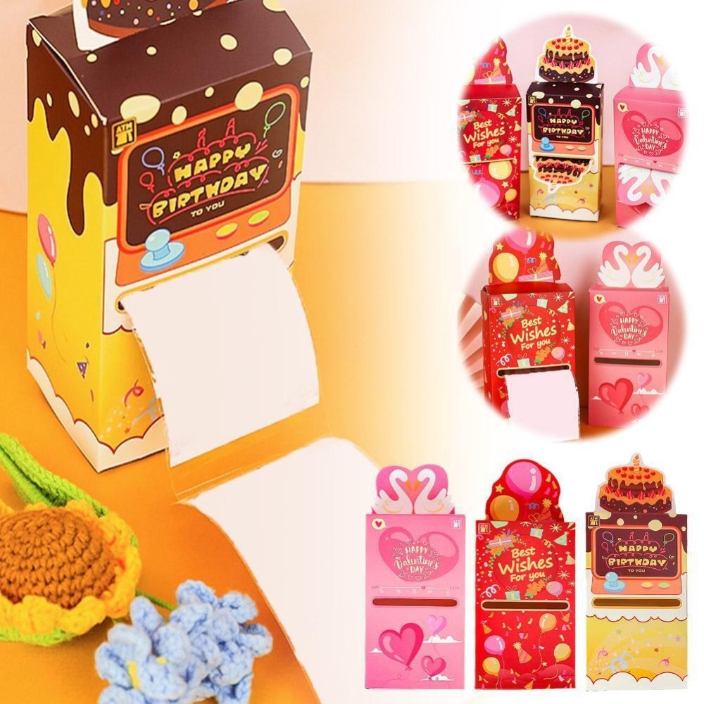 New Anniversary Creative Bounce Box Cards Party Decorations Pull-out Red Lucky Money Bag ATM Surprise Jumping Box New Year