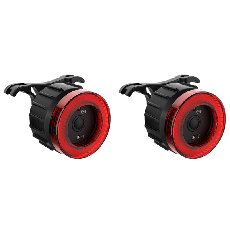 JINMY 2X Bicycle Smart Brake Tail Light LED Charging Cycling Taillight Bike Rear Light Warn Bicycle Taillight