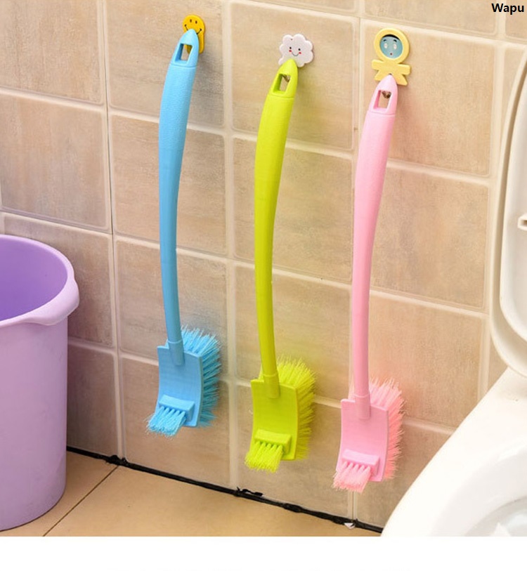 WeihonghunfeiBathroom Cleaning Brush Toilet Cleaning Brush Plastic Toilet Brush Scrubber Curved Clean Side Bending Handle Corner Brush New New