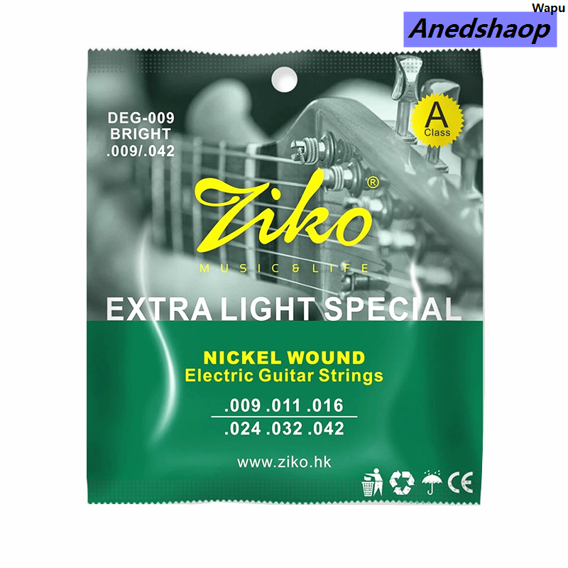WapuSpecial ZIKO DEG-009 Electric Guitar Strings Steel Core Surface Coating New style Nickel Extra Light Special Musical Instrument Accessorie Parts