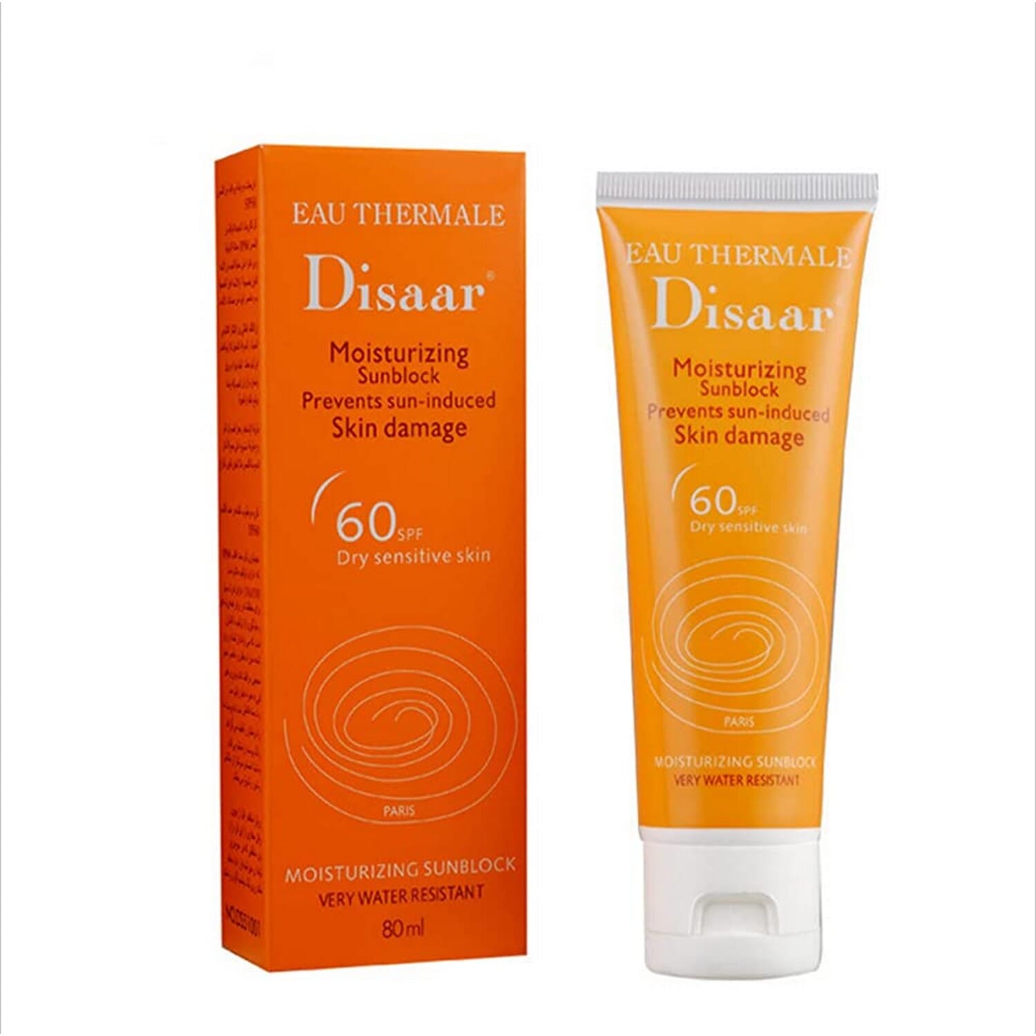 Disaar Moisturizing Sunblock SPF 60 For Dry Sensitive Skin 80Ml