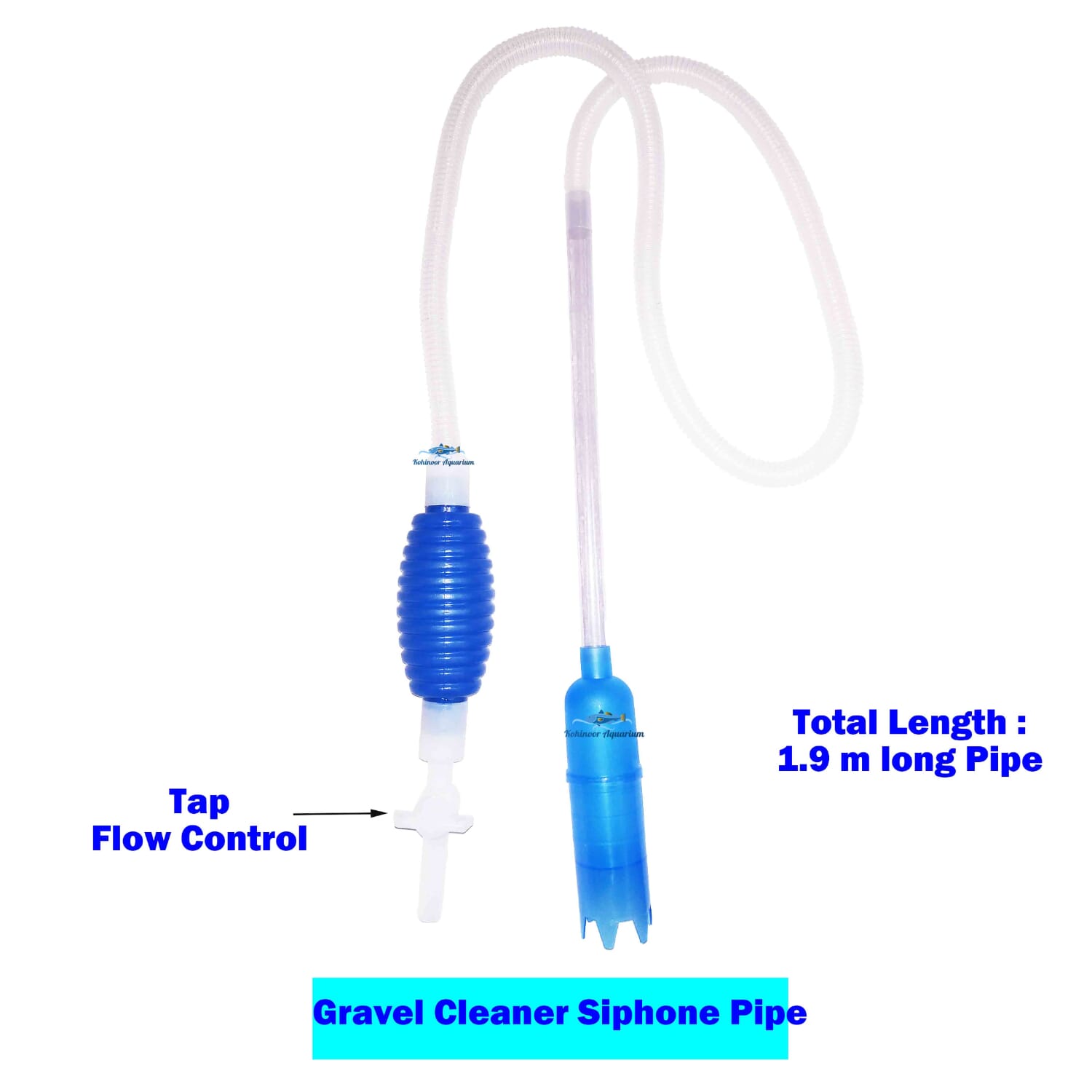 Aquarium Vacuum Siphon Pipe Pump With Flow Control Tap Aquarium Drainer Gravel Cleaner