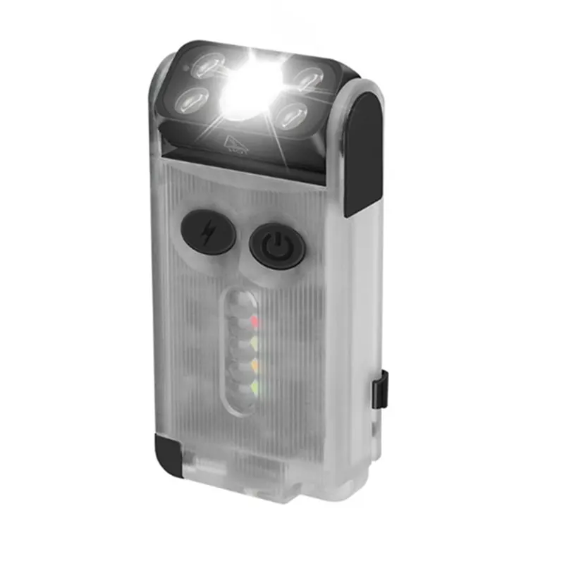 Power Bank Type-C Rechargeable V30 Flashlight Keychain Work Light Torch Emergency Multi-Function