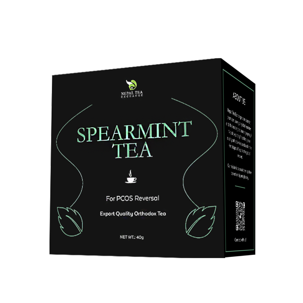 Spearmint Tea For PCOS Reversal and Hormonal Acne - 40g - Black Tea & Spearmint Blend - Nepal Tea Exchange