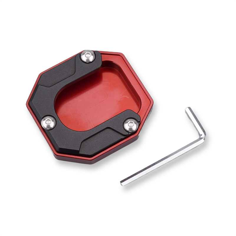Kickstand Pad Side Stand Extension Pad Side Stand Extension Support Plate Red