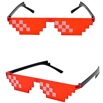 Thug Life Sunglass For Men | Polycarbonate Black Mosiac Pixel Design Sunglasses For Men | Trendy Sunglasses For Men