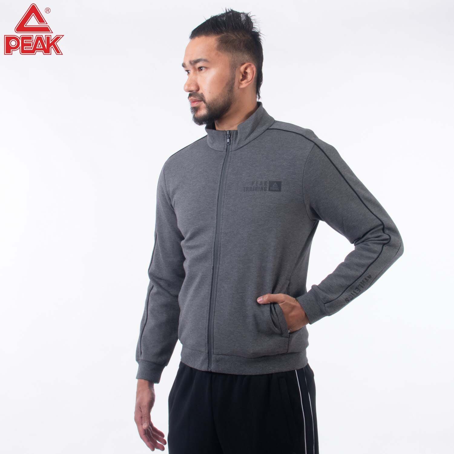 PEAK Zip Sweatshirt Grey For Men FWA91057