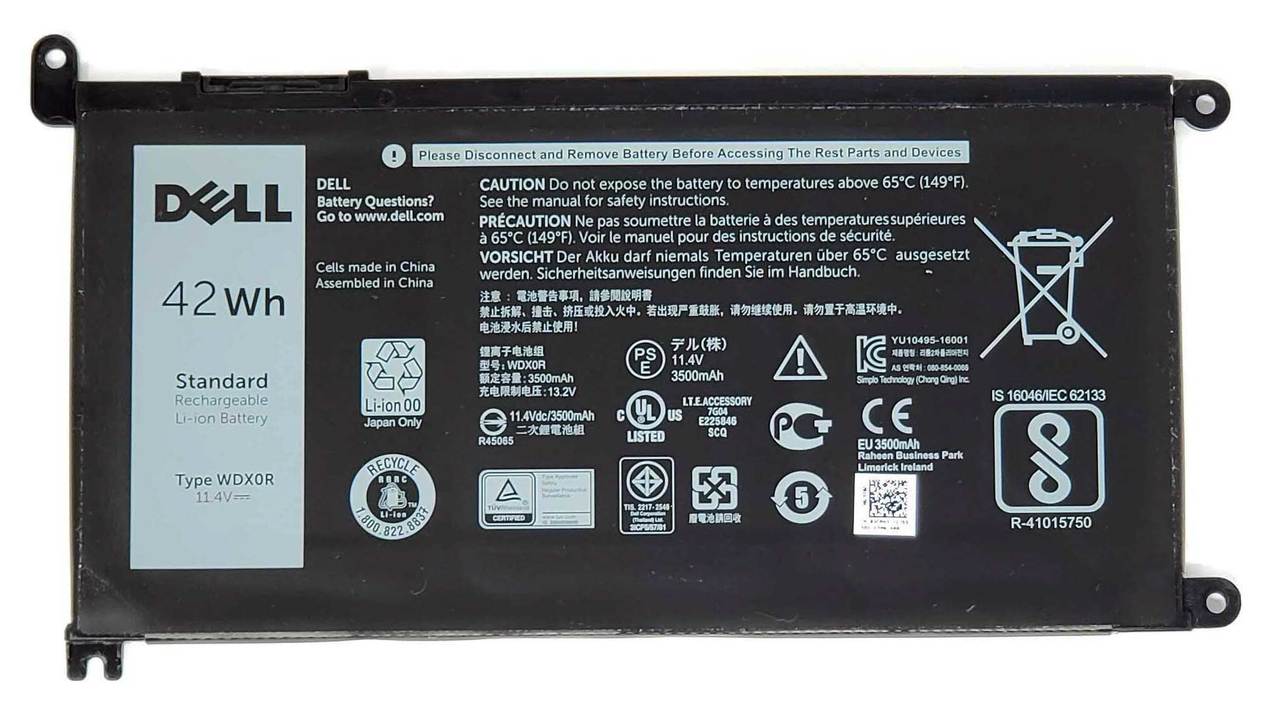 WDXOR Laptop Battery For DELL Inspiron 5368 5378 5379 5565 5567 5568 5570 5580 5575 5578 5579 5584 5765 5767 Series