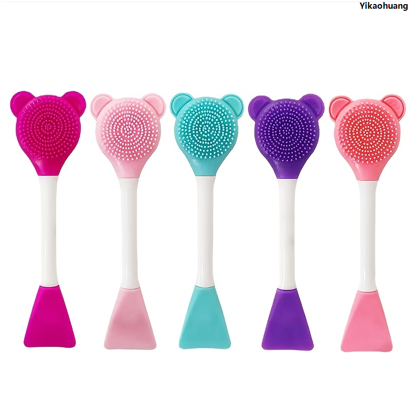 NEW Yunduogirl 1Pcs Double Head Silicone Face Mask Brushes Facial Pore Cleaner Brush Mud Film Applicator Women Cleaning Tools