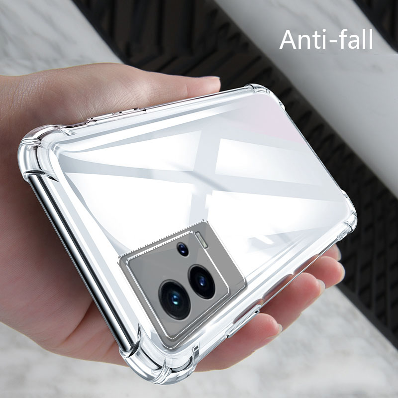 Sroof Casing For IQOO 8 Couple Shockproof phone case Four Corner Anti Fall Skin Friendly Shell Soft Phone Back Cover