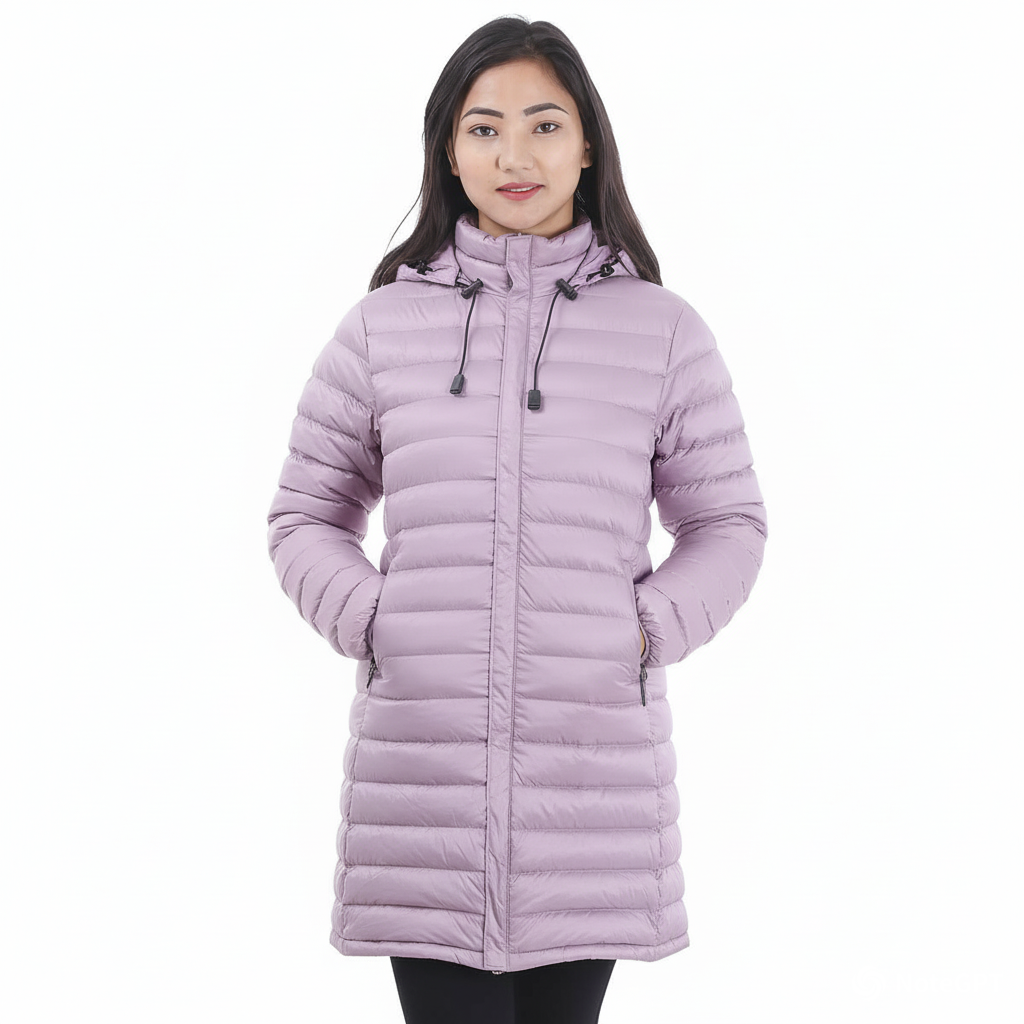 Moonstar Long Silicon Hooded Jacket for Women - Fashion
