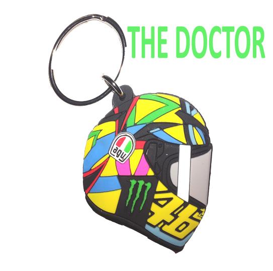 The Doctor Helmet Doubled Sided Rubber Key Chain