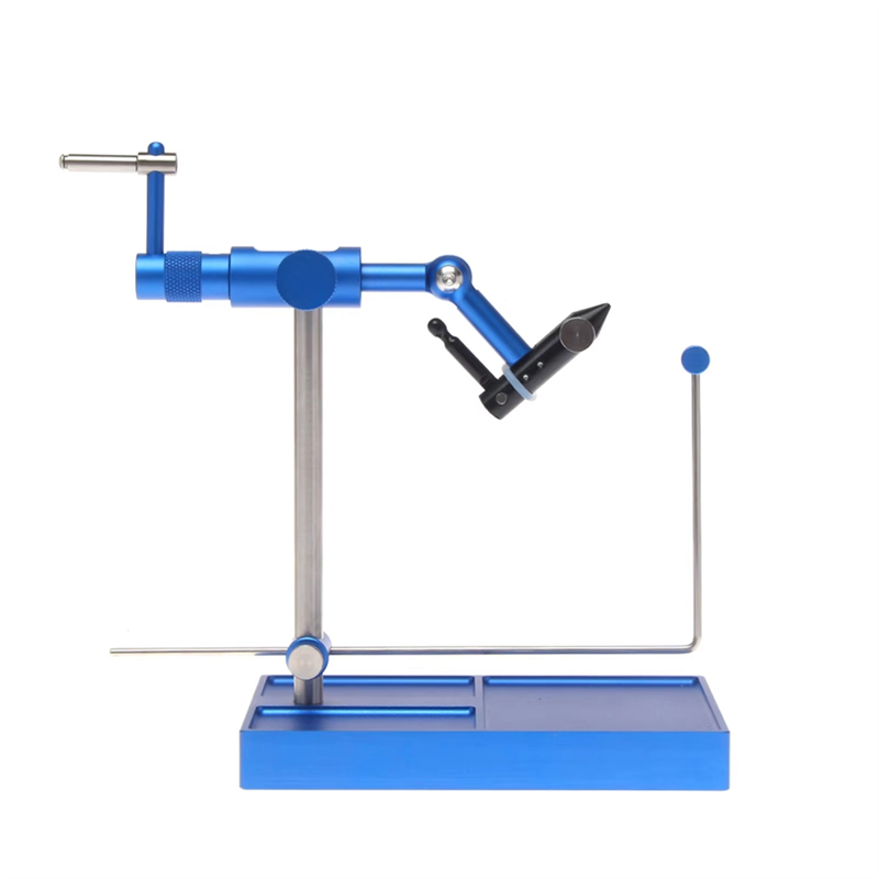 Fly Tying Vise Rotary Artificial Fly Making Bait Tools Lure Maker 360° Jig Hook Trout Fishing Lure Making Tool Blue