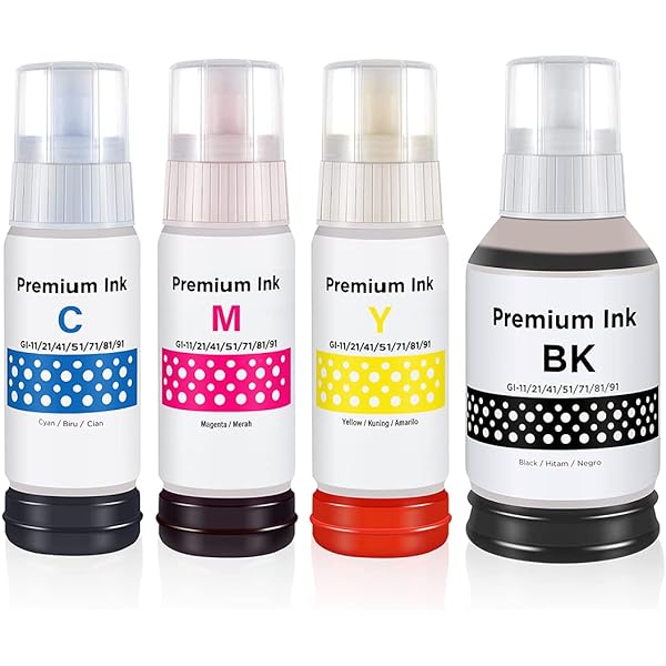 MP Premium Refill Ink GI-71 For G2020/G3020/G3060 Printers | Sharp Colors | Set of CMYK colors | Excellent Quality