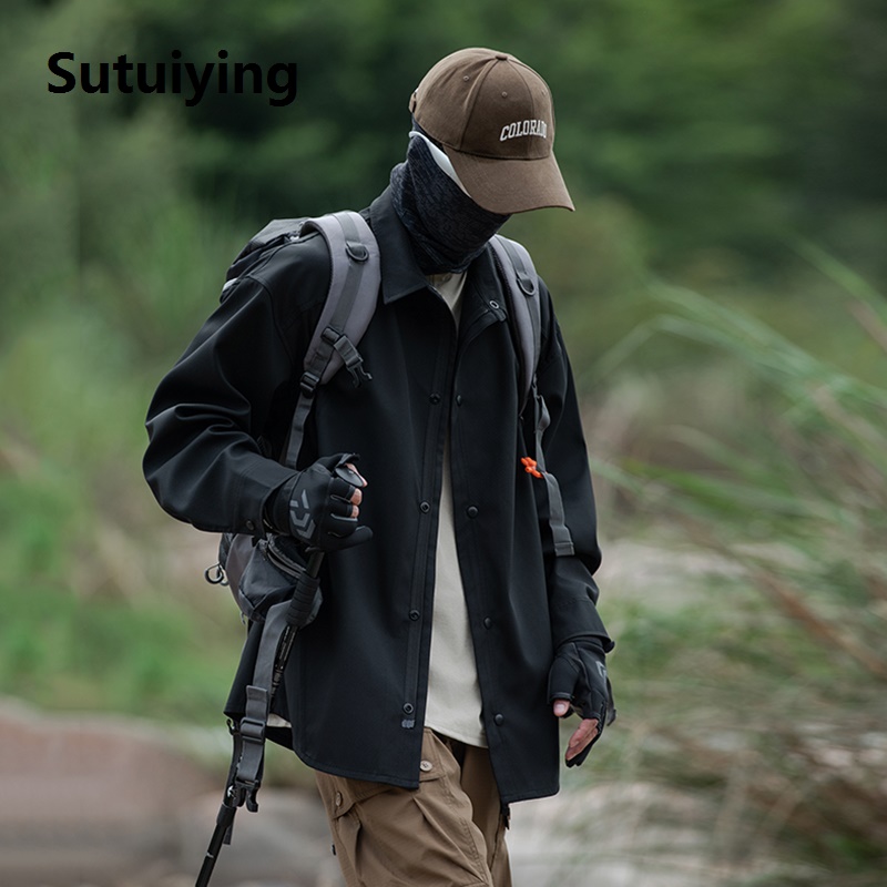 Sutuiying Original Special Offer CHRLCK Men's Waterproof Hiking Shirts Spring Summer Quick Drying Camping Trekking Fishing Shirt Men Outdoor Sun Protection Coat