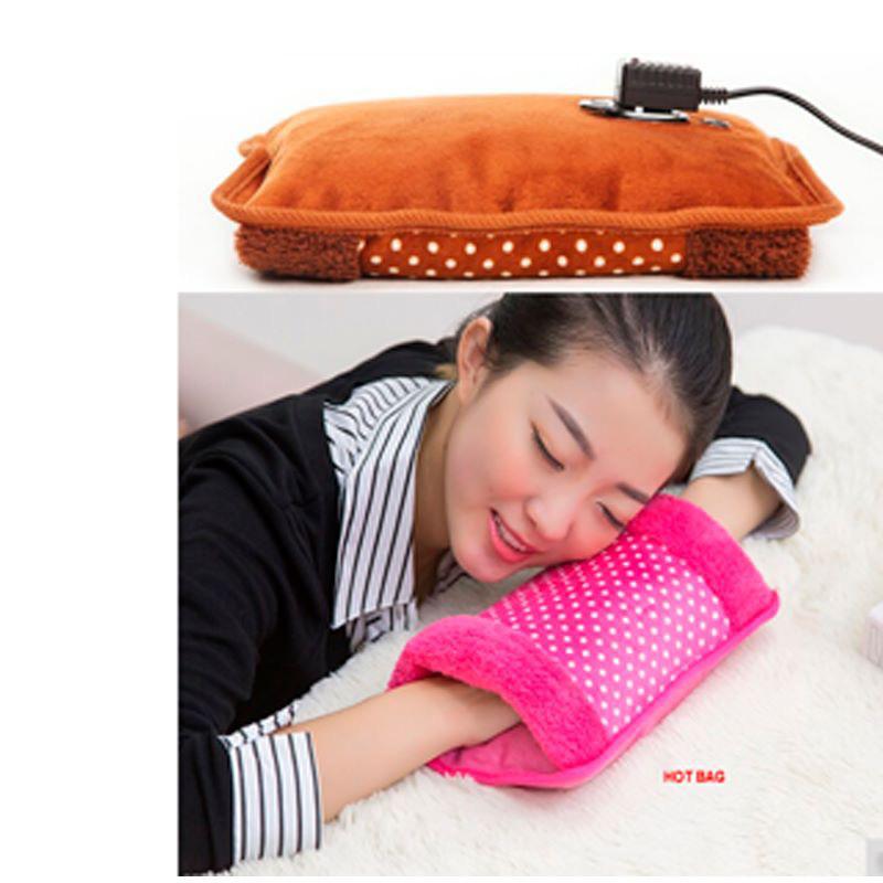 Fast Heating Electric Water Bag with Soft Fur Hand Pocket for Body Pain Relief