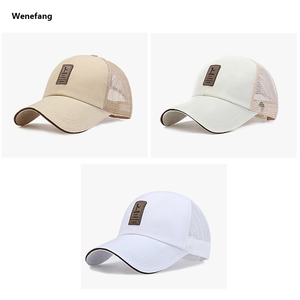 Wenefang Summer Hat Men's Mesh Baseball Cap Women's Sun Protection Visor High Quality Hat Outdoor Leisure Fishing Hat Korean Style Peaked Cap Unisex