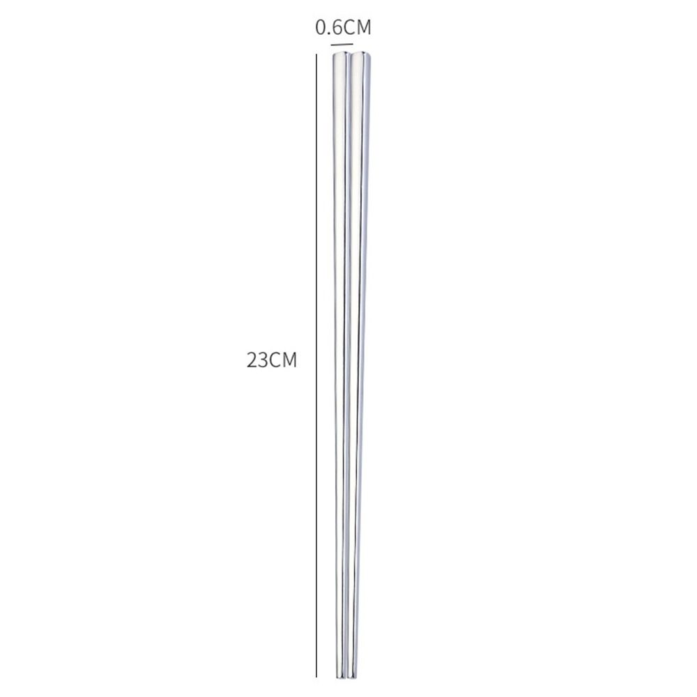 Eating Sushi Reusable Stainless Steel Non-Slip Tableware Kitchen Utensils Chopsticks Flatware