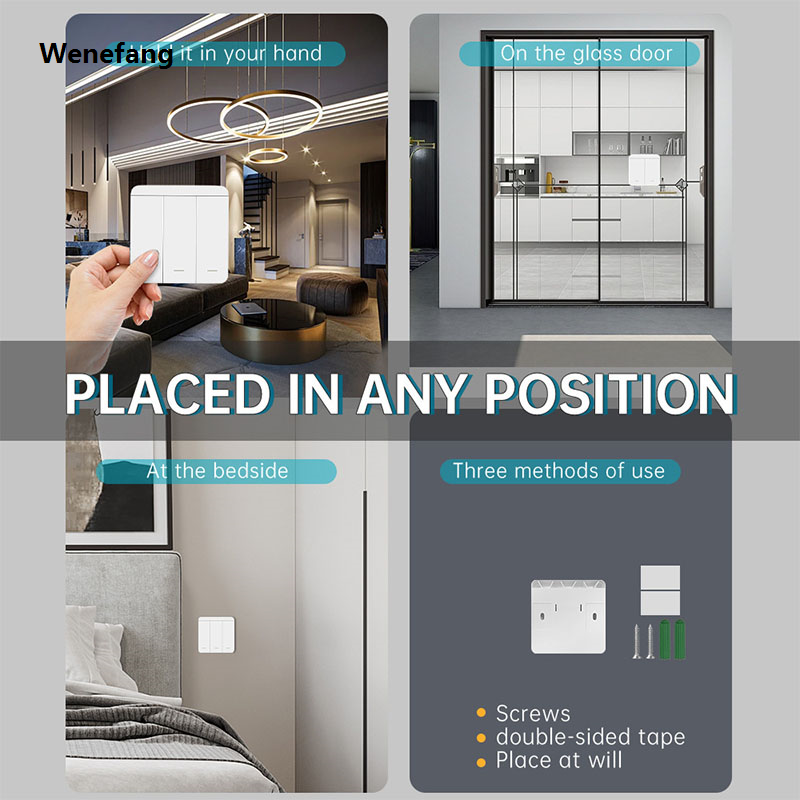 Smart Home Wireless Touch Switch Light Electrical 433Mhz Remote Control Wall Panel Button Receiver LED Lamp Controller
