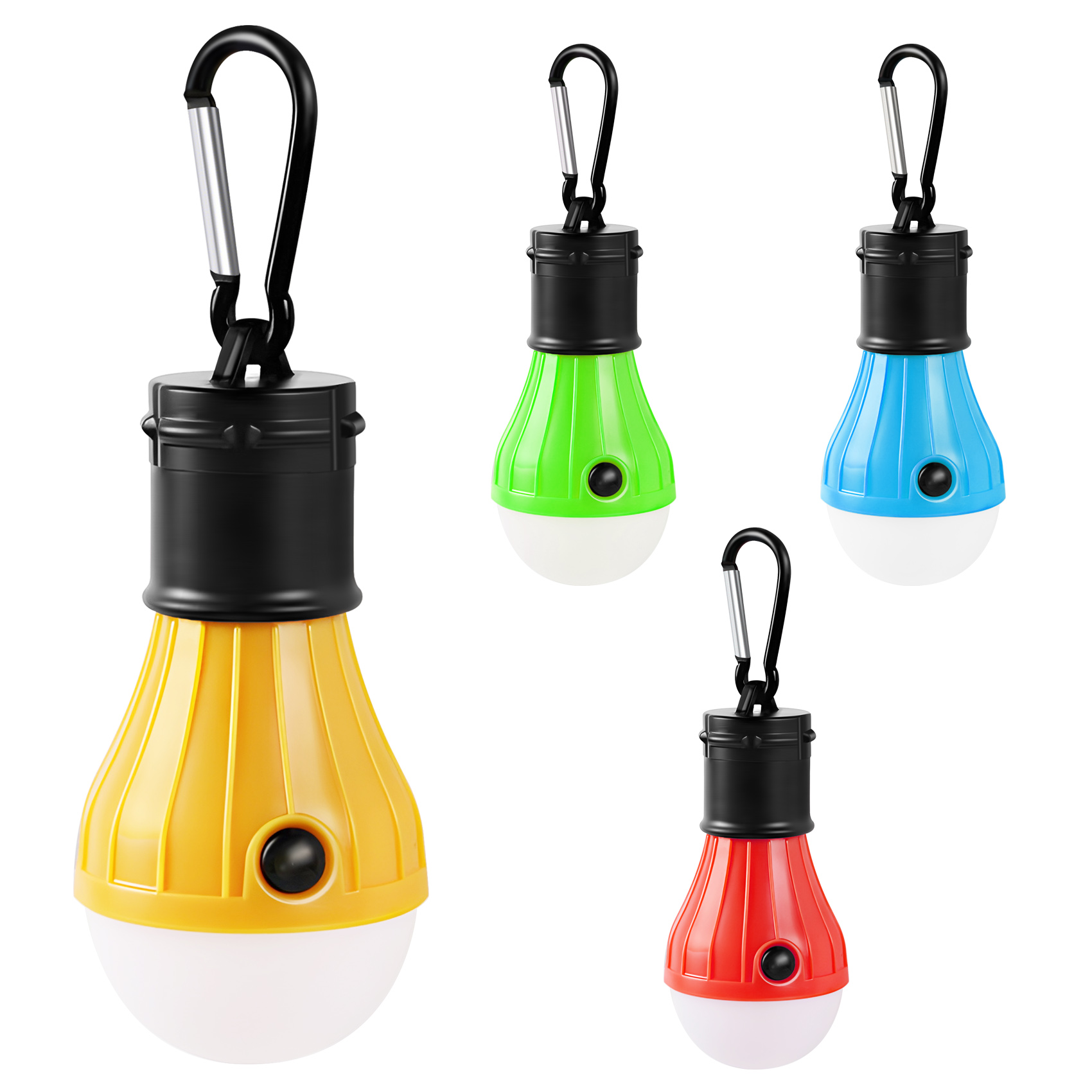 FORIDE Compact LED Camping Light Bulbs with Clip Hook Portable Outdoor Tent Light Emergency for Camping Hiking Hurricane 4Color