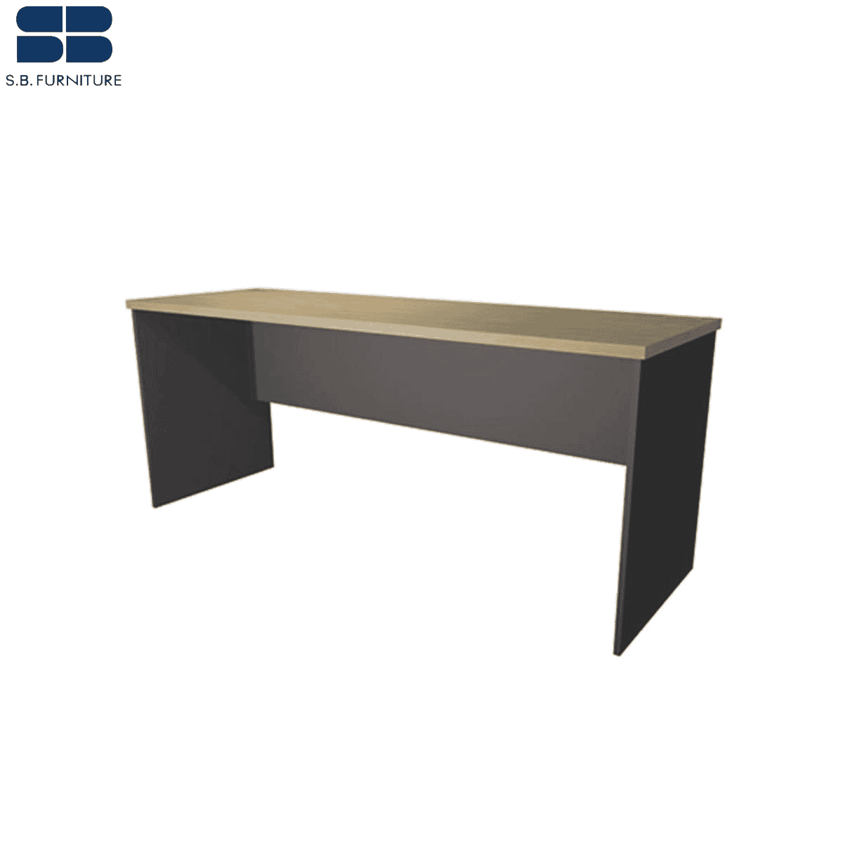 Sb Furniture Able Desk Dk180 Sdw - Dark Grey/Maple