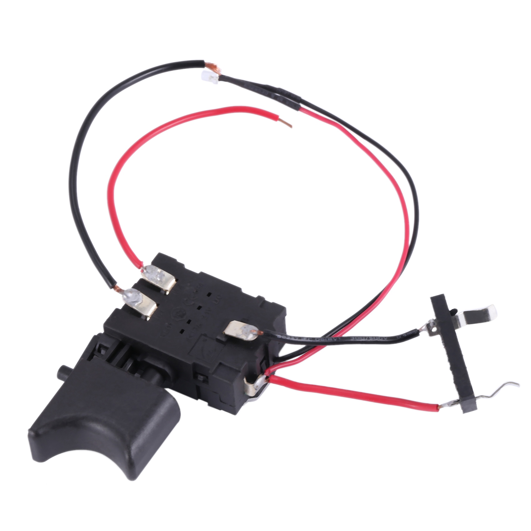 (GGBR) DC 7.2 V - 24 V 16A Electric Drill Control Switch Cordless Trigger Switch with Small Light for Power Tool