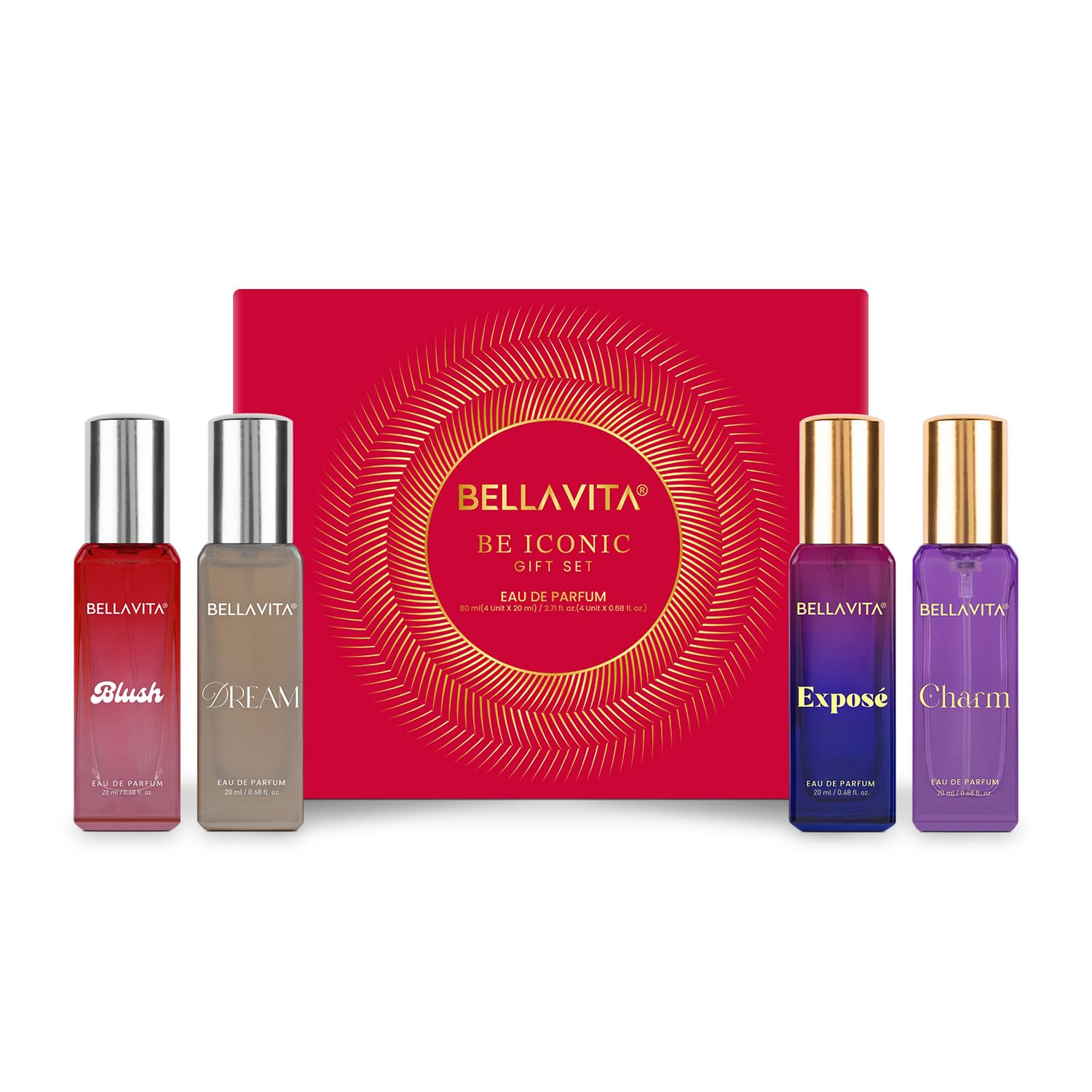 Bella Vita Be Iconic Long Lasting Perfume Gift Set 4x20ml Perfume for Women
