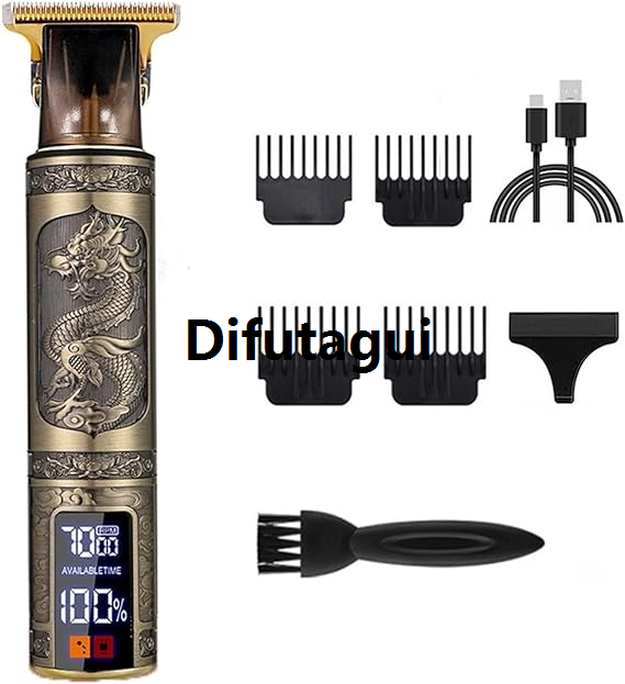 Difutagui Vintage T9 Trimmer, Vintage T9 Rechargeable Fashion Hair Cutting Machine