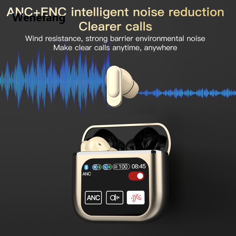 Wenefang Choice New SE60 Wireless Earphones Bluetooth 5.4 LED Display Gaming Headset Sport Headphones HIFI Sound Low Latency Earbuds