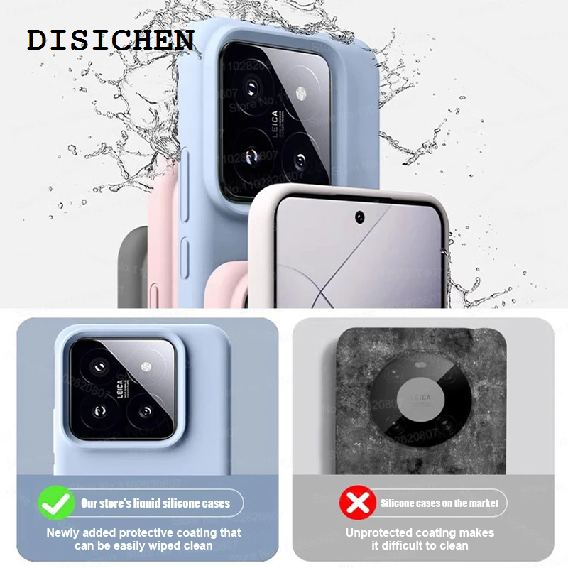DISICHEN New style Luxury Liquid Silicone Cases For Xiaomi Mi 14 13 12 11 Ultra 13T 12T 11T Pro Lite Redmi Note 12 11 10 13 Plus 5G 13C Back Cover