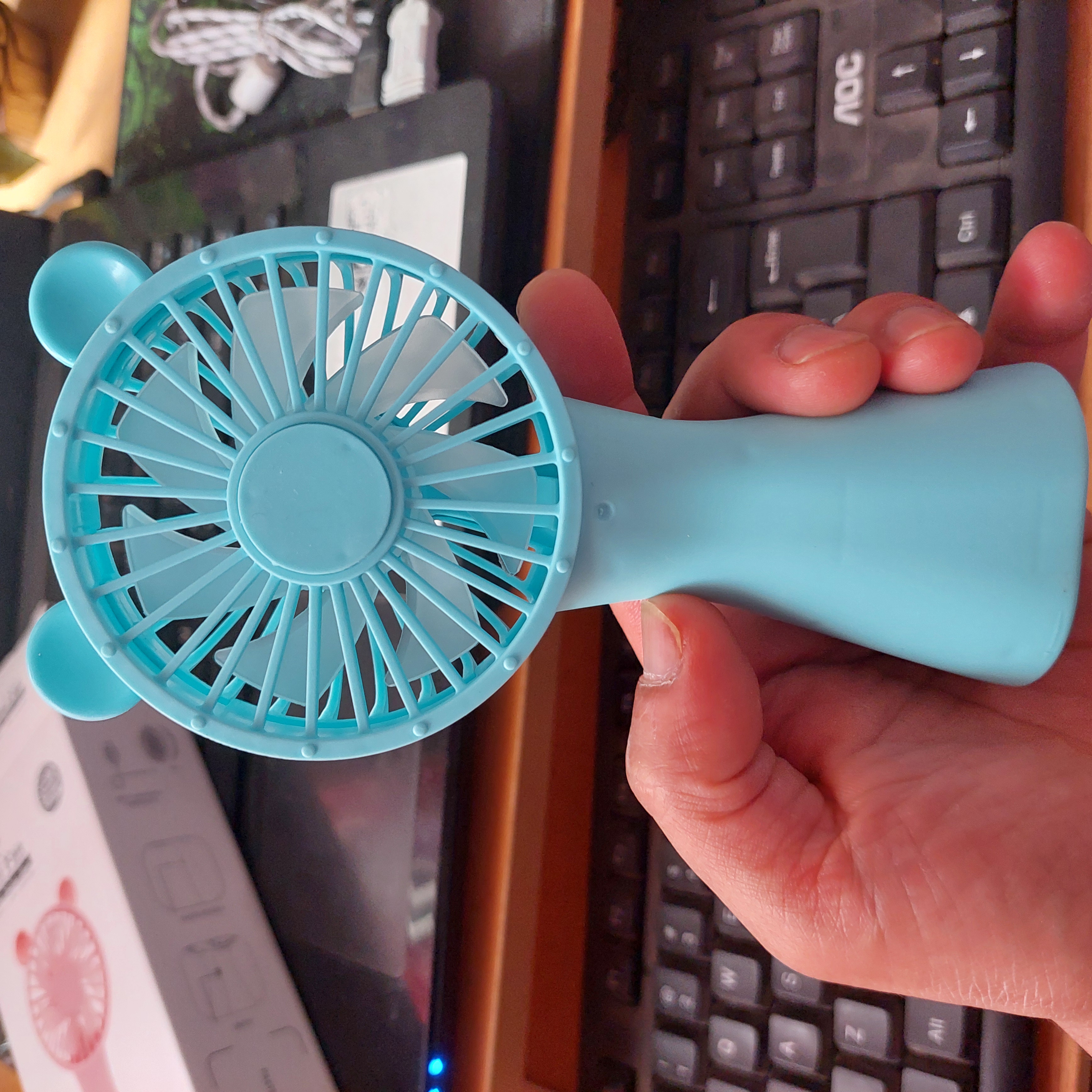 Fan Portable Kids Handheld Air Plastic Child Rechargeable Battery