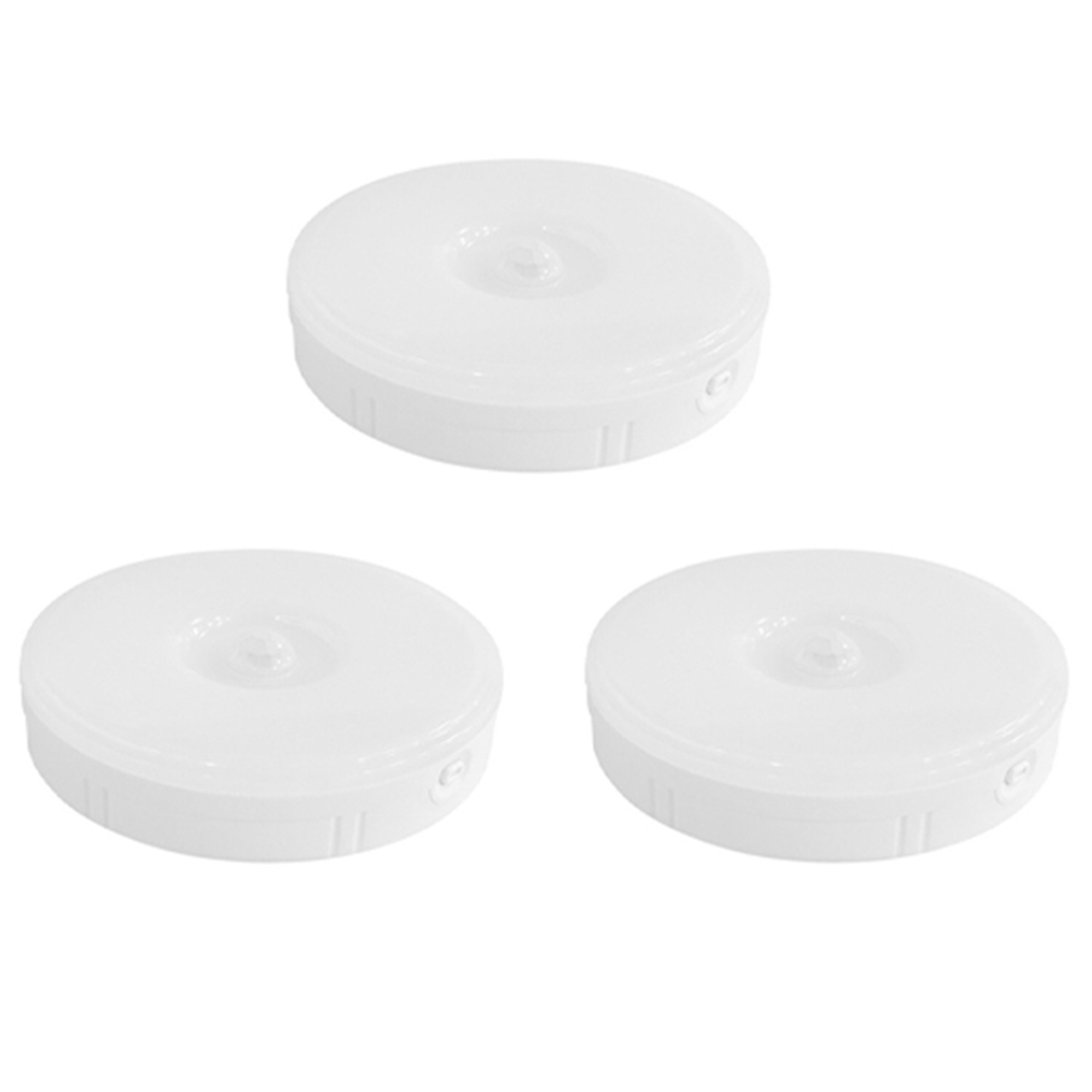 OUMERY 3X PIR Motion Sensor LED Night Light USB Rechargeable Dimmable Night Lamp for Cabinet Light Wireless Closet Light -White