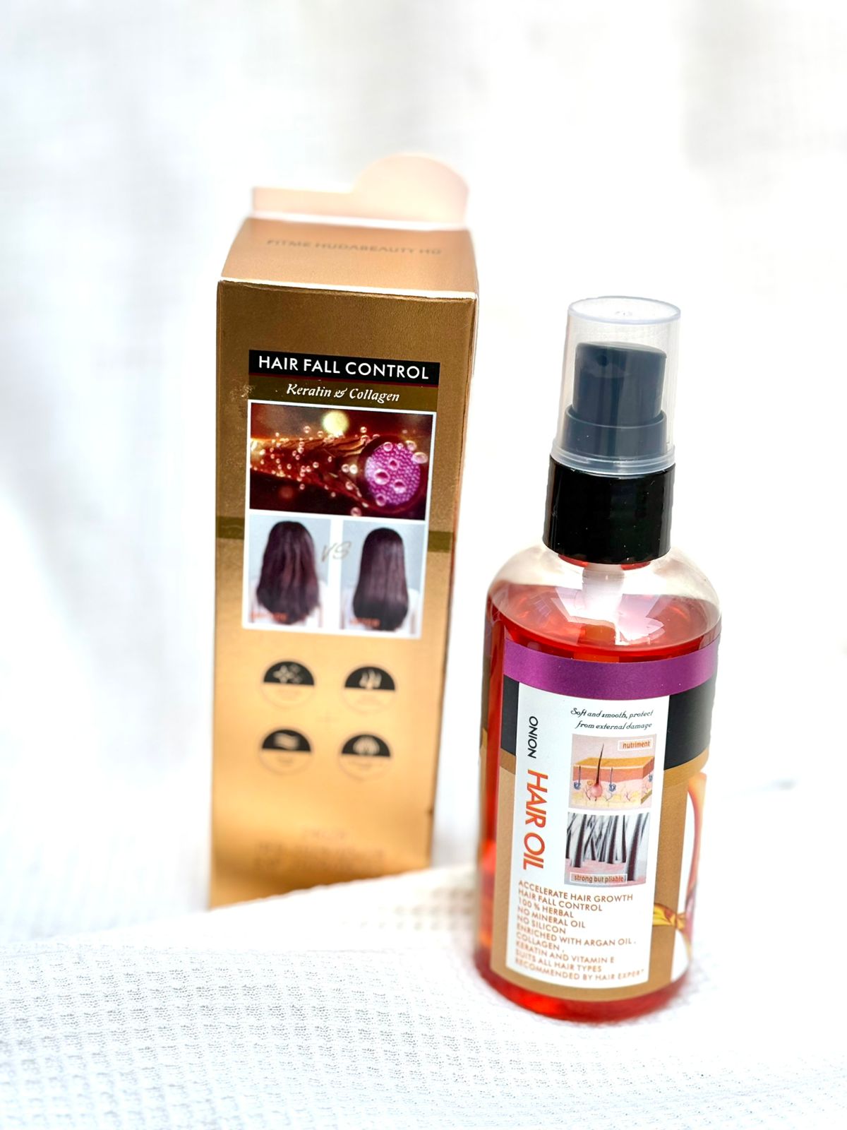 Enriched Red Onion Seed Extract and Herbal Oil for Hair Growth, Strength, and Scalp Nourishment with Essential Nutrients and Botanical Infusion