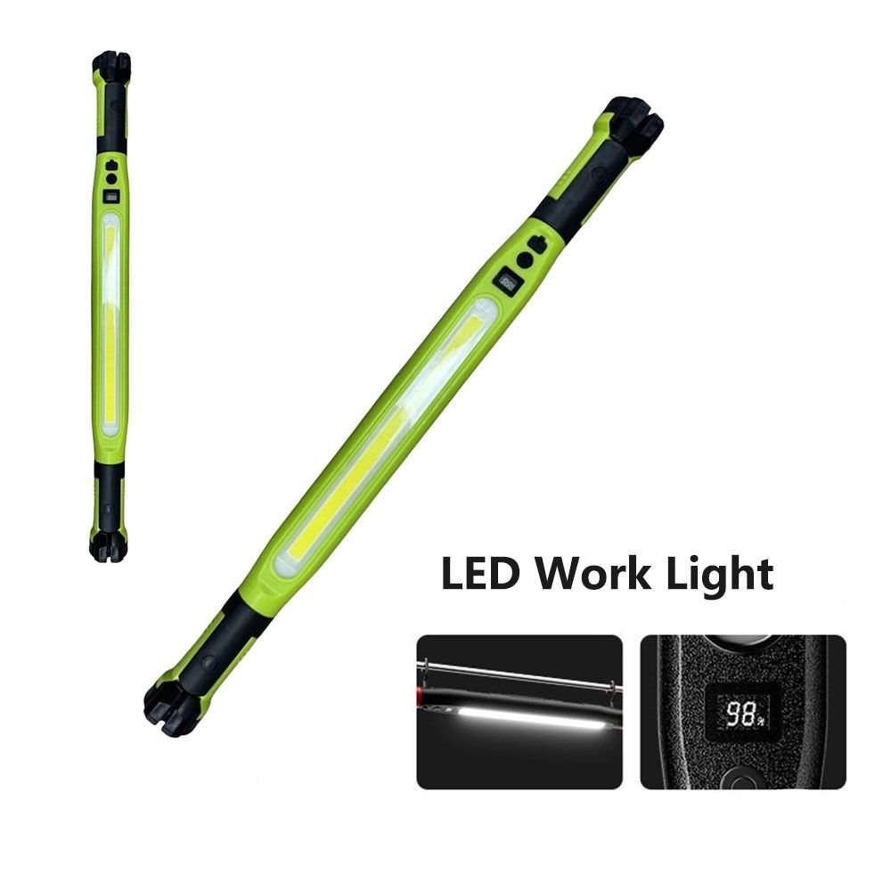 Portable Magnetic LED Work Light Rechargeable Cordless Design Emergency Repair Light With Hooks Rotating Base Flashlight Car Repairing