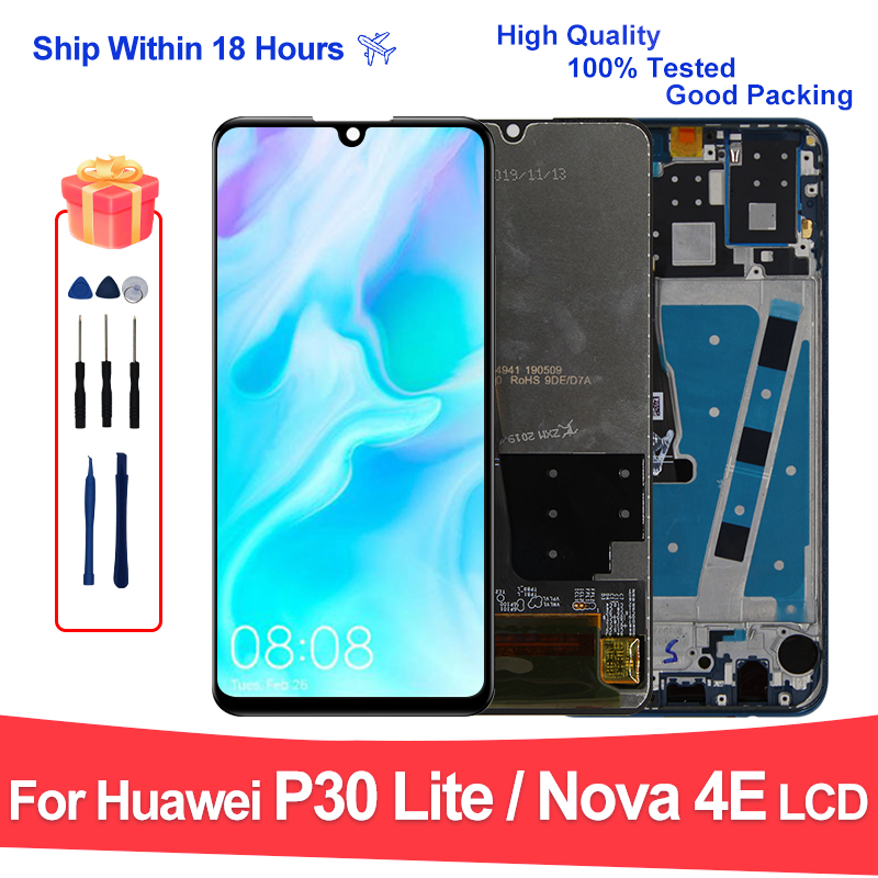 Clearance sale CHOICE For Huawei P30 Lite LCD MAR-LX1M Display Screen Replacement Parts For Huawei Nova 4E Display MAR-AL00 MAR-LX1A Screen