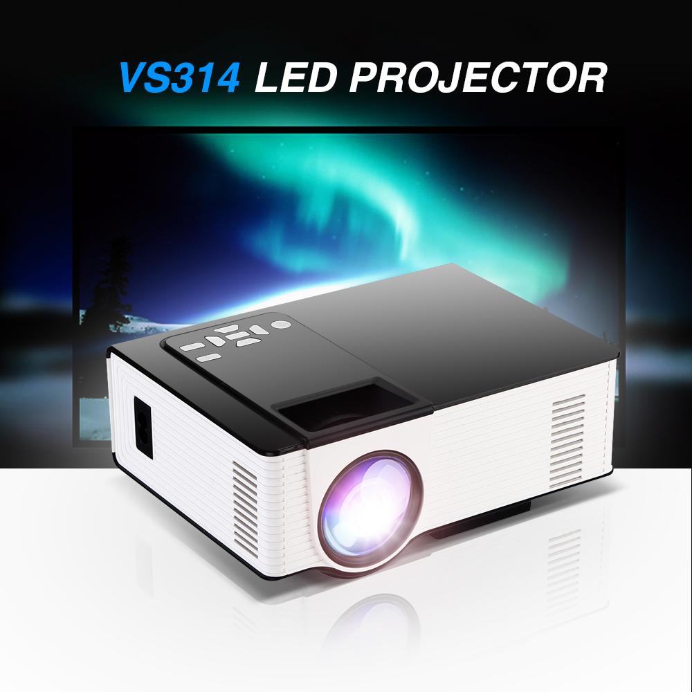 Vs314 Portable Hd Led Projector 1500 Lumens 800X480X1080 P / Av / Vga / Hdmi / Usb / Tf Card Slot Home Theater