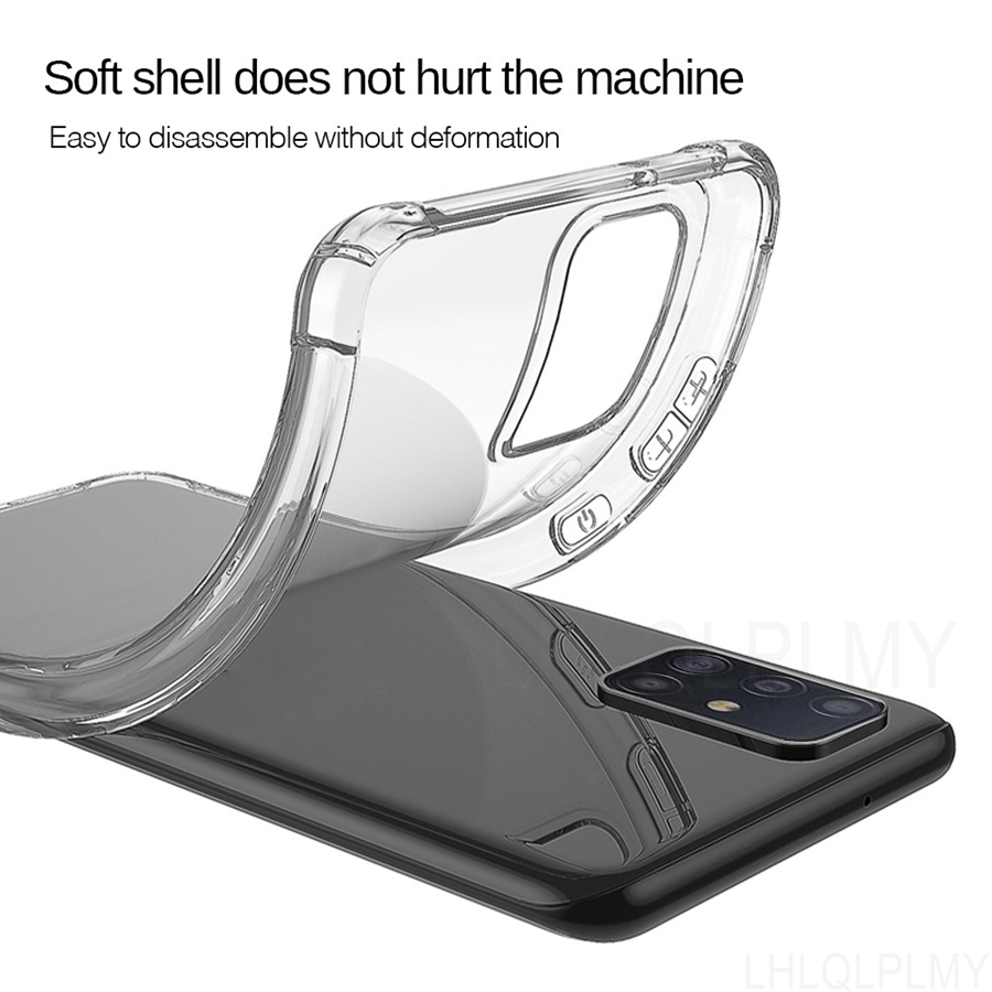 HOT Shockproof Silicone Case For OPPO A18 A38 A58 A78 A79 A98 5G A57 A77 A17 A16 A53 A54 A96 A60 A40 A80 A74 Protection Clear Cover