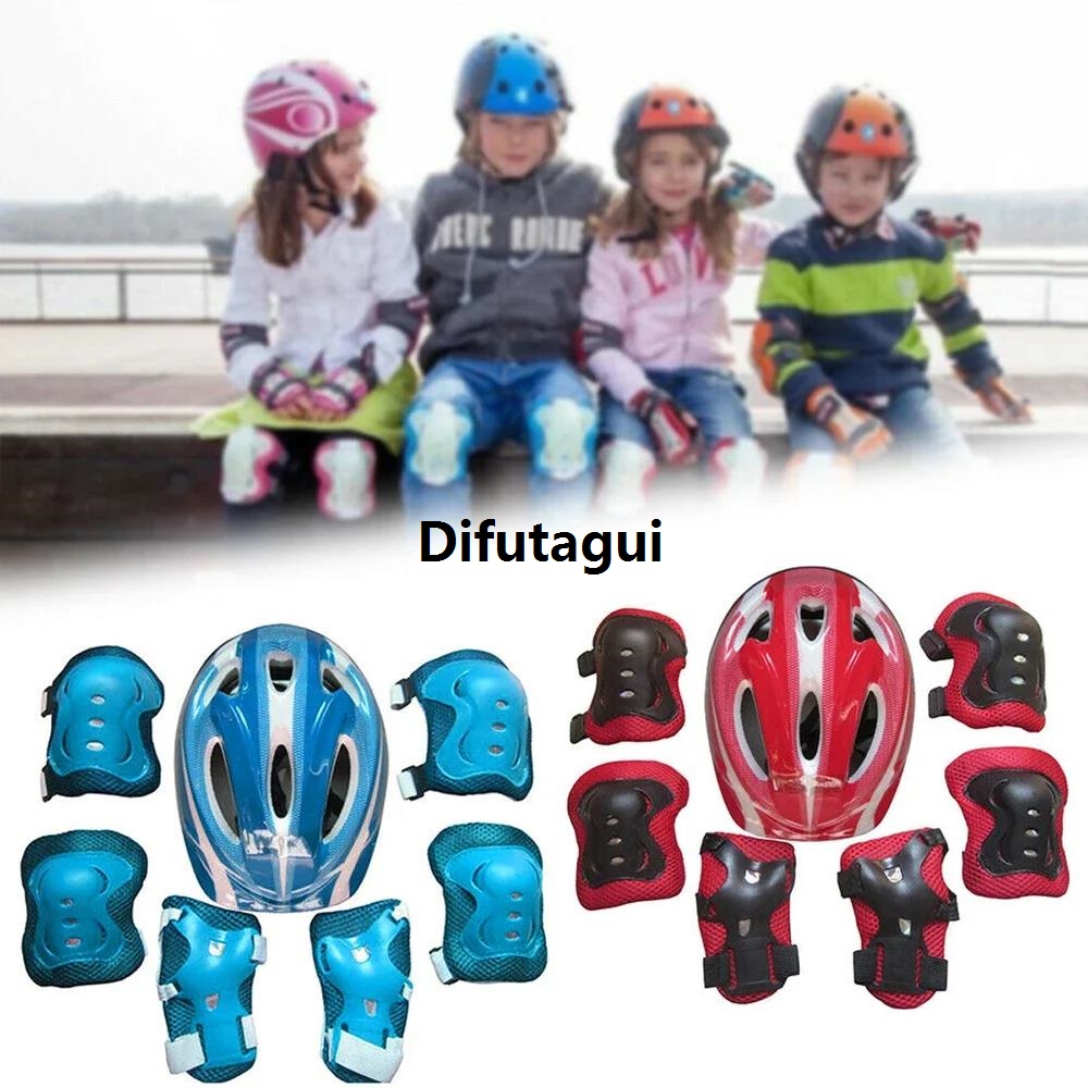 Difutagui KneeSkating BMX cycling bike is suitable for use with protective toddler pads, Fashion wrist pads, children's helmets, knees, elbows, helmet belts, set scooters