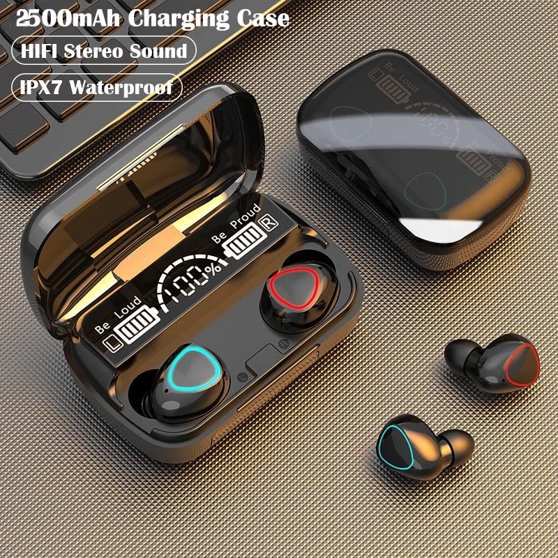 Vylon Airpods F9 Pro TWS (True Wireless Stereo) Bluetooth Airbuds Earphones Handsfree Earbuds Headset (Connect With All Bluetooth Devices).