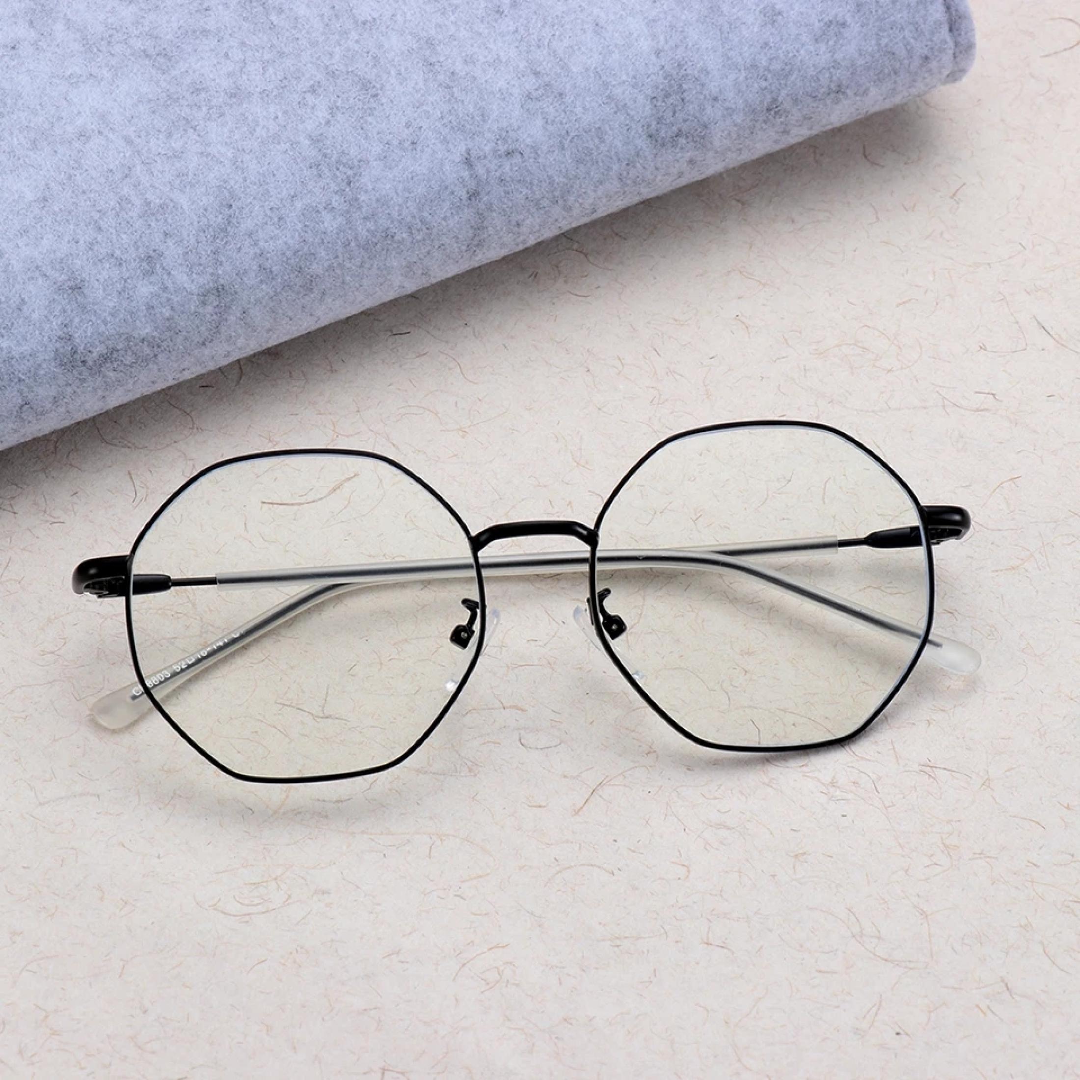 Black Metal Octagon Frame For Unisex