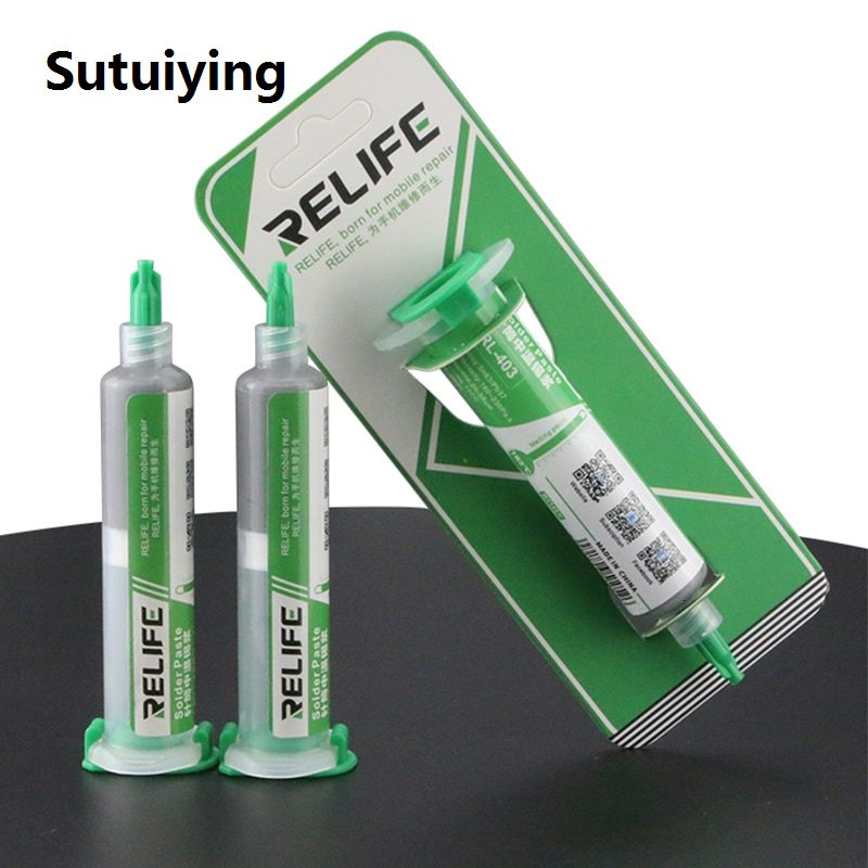 Sutuiying solder paste 1pc 10CC High Quality Solder Paste Flux No-clean Original RELIFE Soldering Paste RL-403 Solder Tin Flux For Soldering ironhand tools