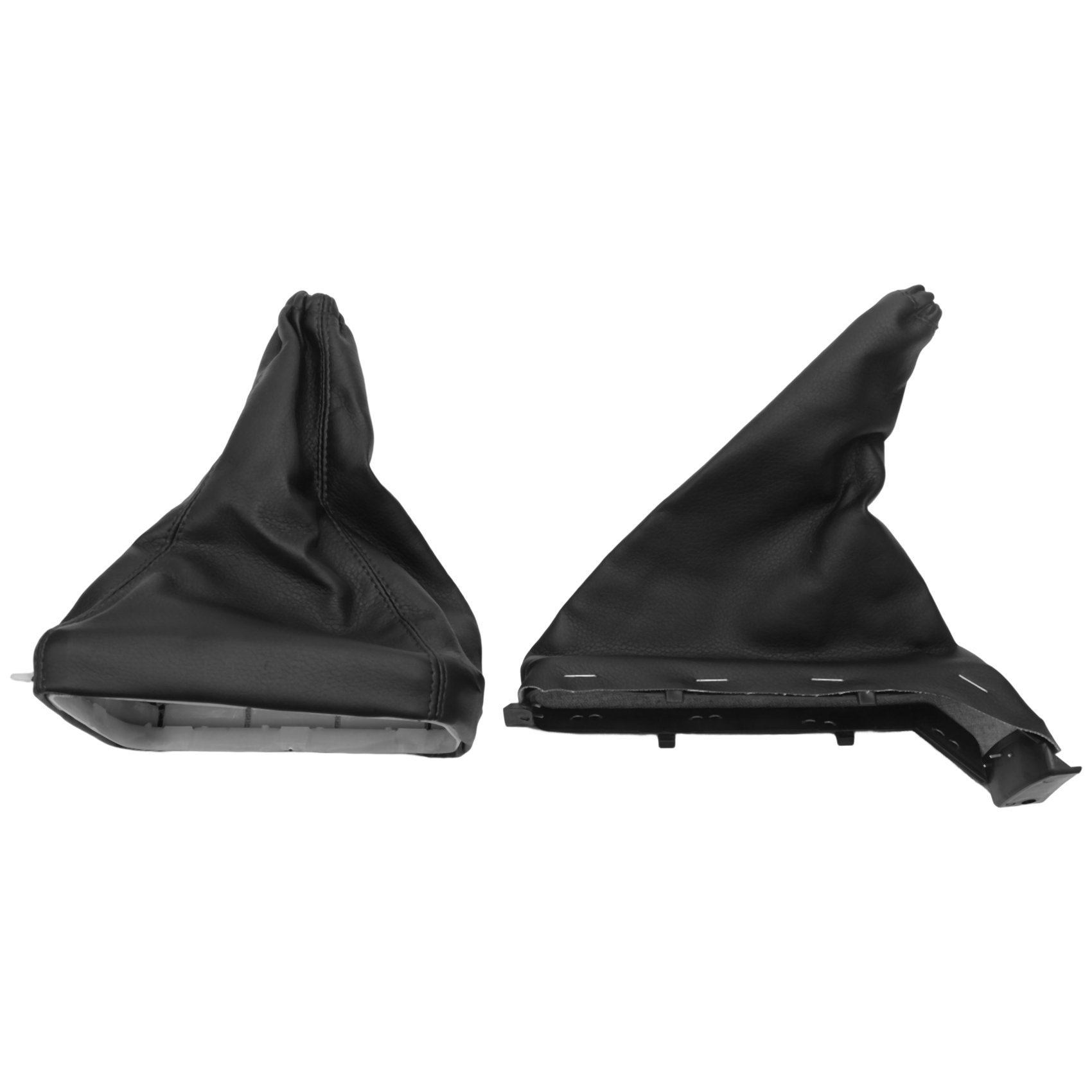 2Pcs Car Handbrake Gear Shift Boot Gaiter Gaitor Pu Leather Black for Opel G Zafira a 1998-2004