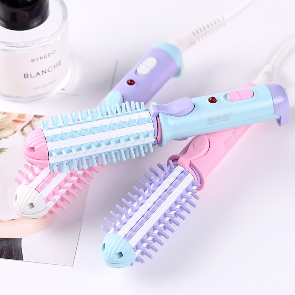 New style Movable curling iron Learn curling iron Anti-perm 1 Mini Portable 2 Wound Round Styling Brush Cute electric dormitory
