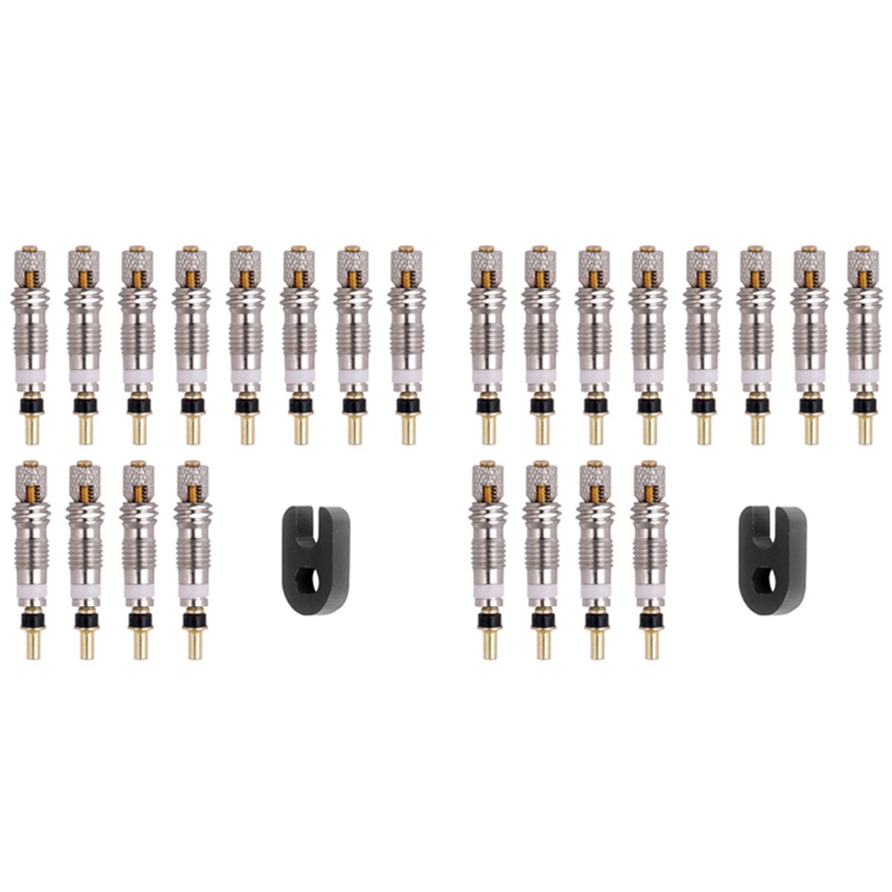 JAERBEE 24PCS Presta Valve Brass Core Tool Road Bike Tubes Repair Tire Service Parts Bike Tire Air Valve with Tool