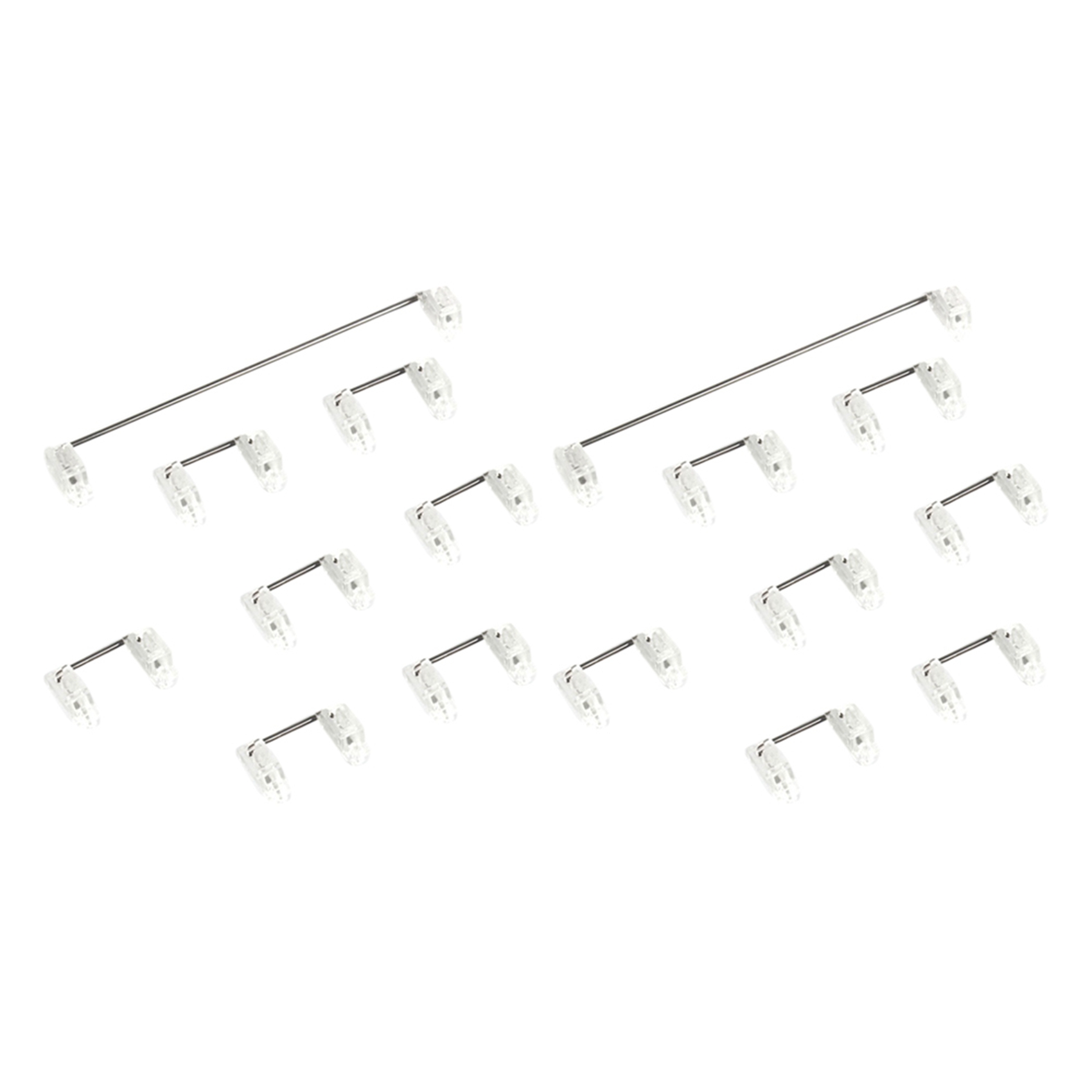 OYPFXMI 2X Mechanical Keyboard Cherry Mx Switch Pcb Mounted Cherry Stabilizer Clear Transparent Case
