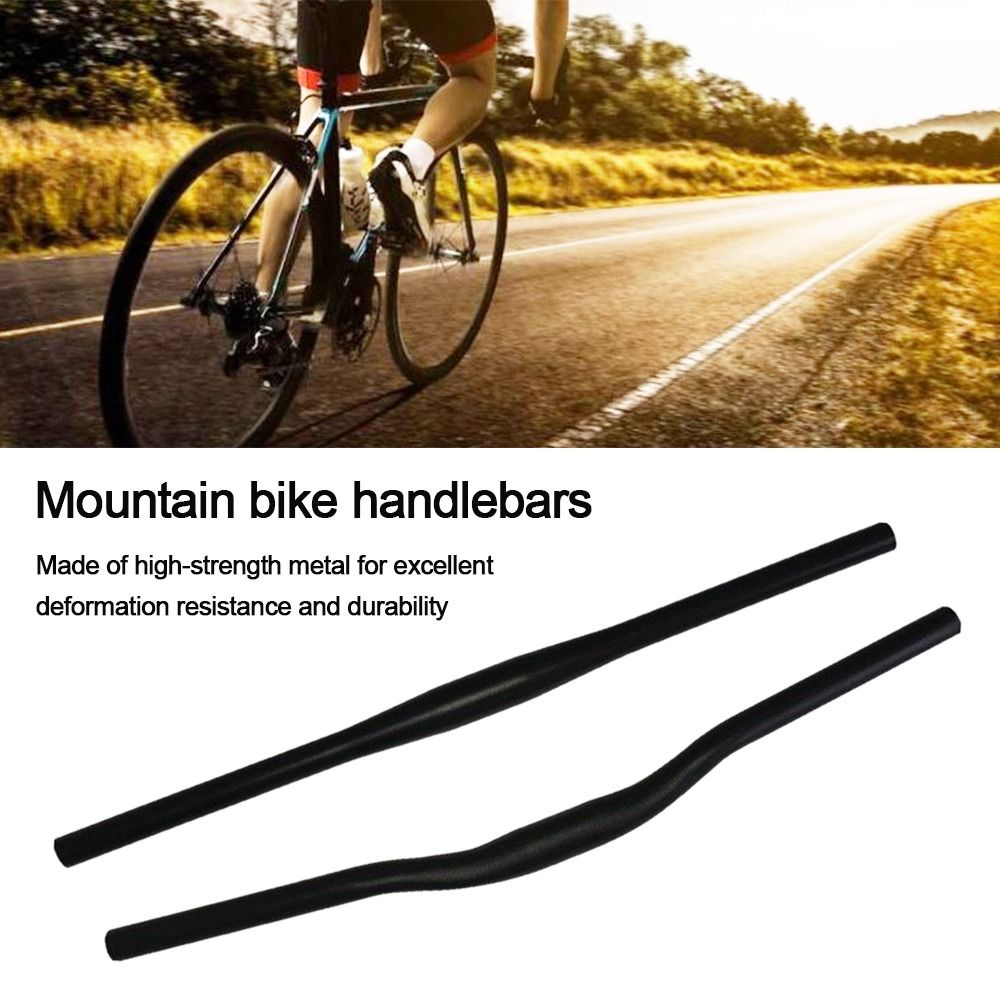 1Pcs New Ultralight Mountain Road Bike Handlebar 31.8x625mm Aluminum Alloy Iron Bicycle Bar Straight Bent Black MTB Handlebar