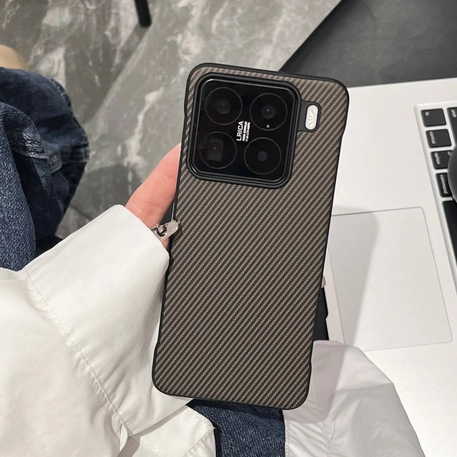 HODON Ultra Thin Carbon Fiber Frameless Phone Case For Xiaomi Mi 15 Pro 15 Ultra Cases Borderless Shockproof Back Cover